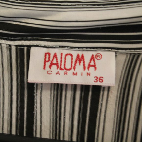 PALOMA CARMIN CASUAL BLACK AND WHITE BLOUSE SIZE S - Picture 2 of 3